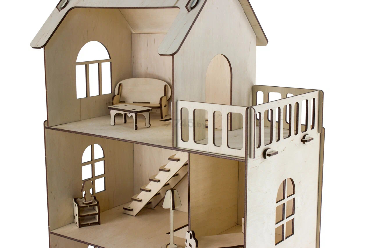 Игрушка WOODY Кукольный дом с мебелью (02529) - Фото 8