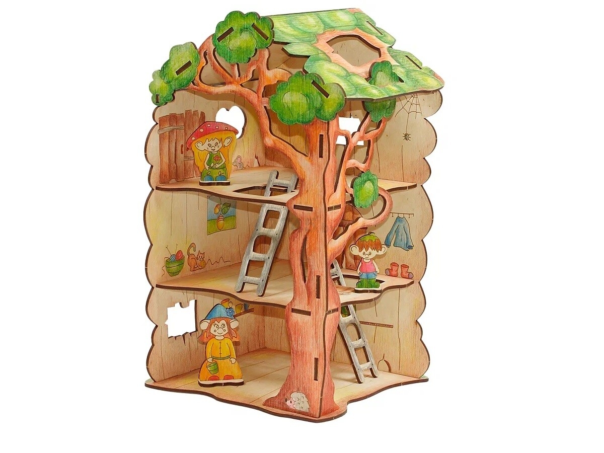 Игрушка WOODY Конструктор Дом-дерево для лешиков (00730)
