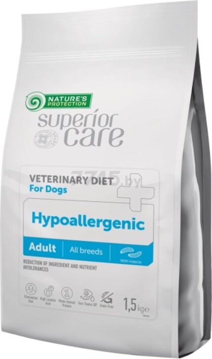 Сухой корм для собак NATURES PROTECTION Vet Diet Hypoallergenic насекомые 1,5 кг (NPSCVET47578)