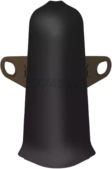 Уголок для плинтуса наружный IDEAL Деконика 70 мм 007 Черный 2 штуки (Д-П70-Нк-Ф2 007 ЧЕР)