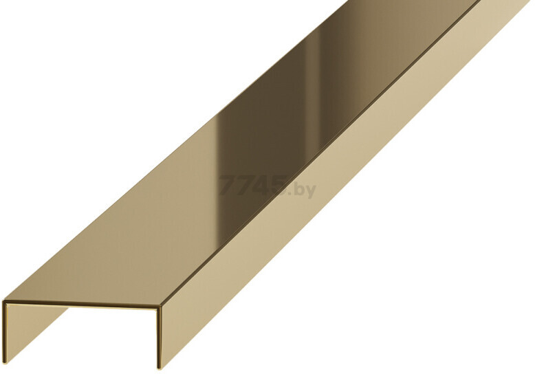 Профиль декоративный из нержавейки стали EVISO Pro-Line  глянец 2700х20х8 золото (PRGO-0002)