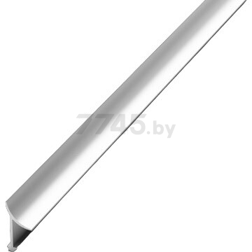 Профиль декоративный алюминиевый ЛУКА внутренний 2700х10х10 серебро (ПК 06-1.2700.01л)