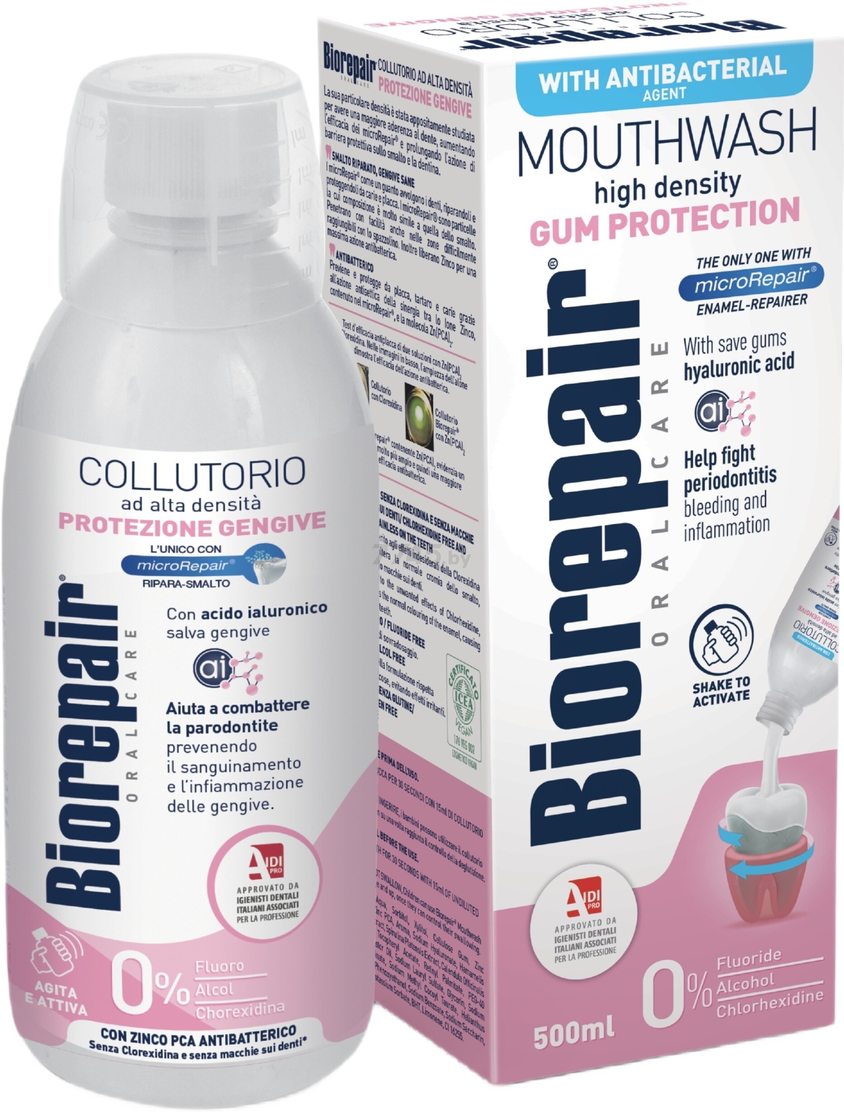 Ополаскиватель для полости рта BIOREPAIR Mouthwash Gum Protection Уход за деснами 500 мл (8017331060735)