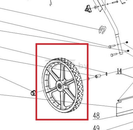 Колесо для газонокосилки ECO LG-820 (624001-206)