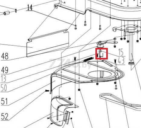 Скоба пружины натяжителя для газонокосилки ECO LG-820 (624027)