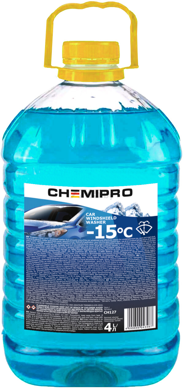 Стеклоомыватель зимний -15°C CHEMIPRO 4 л (CH127)