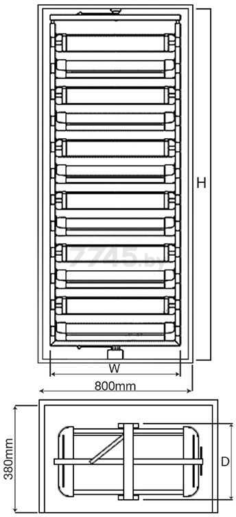 Обувница поворотная с 12 полками STARAX белый (S-6835-W) - Фото 2