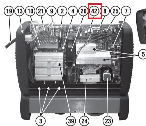 Плата печатная основная для сварочного аппарата TELWIN Technology Tig 230 (980309)