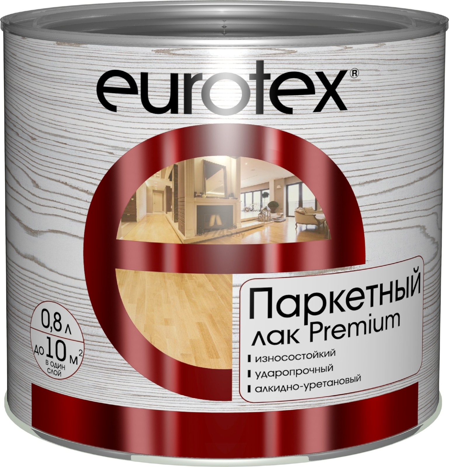 Лак алкидно-уретановый РОГНЕДА Eurotex Premium Для паркета глянцевый 0,8 л