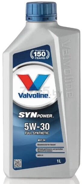 Моторное масло 5W30 синтетическое VALVOLINE SynPower MST C4 1 л (872770)