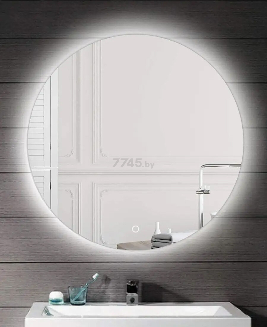 Зеркало для ванной с подсветкой EMZE LED D800 (LED.80.80.4K) - Фото 8
