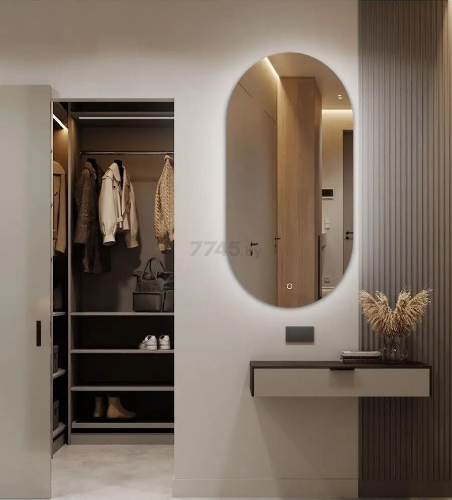 Зеркало для ванной с подсветкой EMZE LED Oval 500х1000 (LED.50.100.4K) - Фото 8