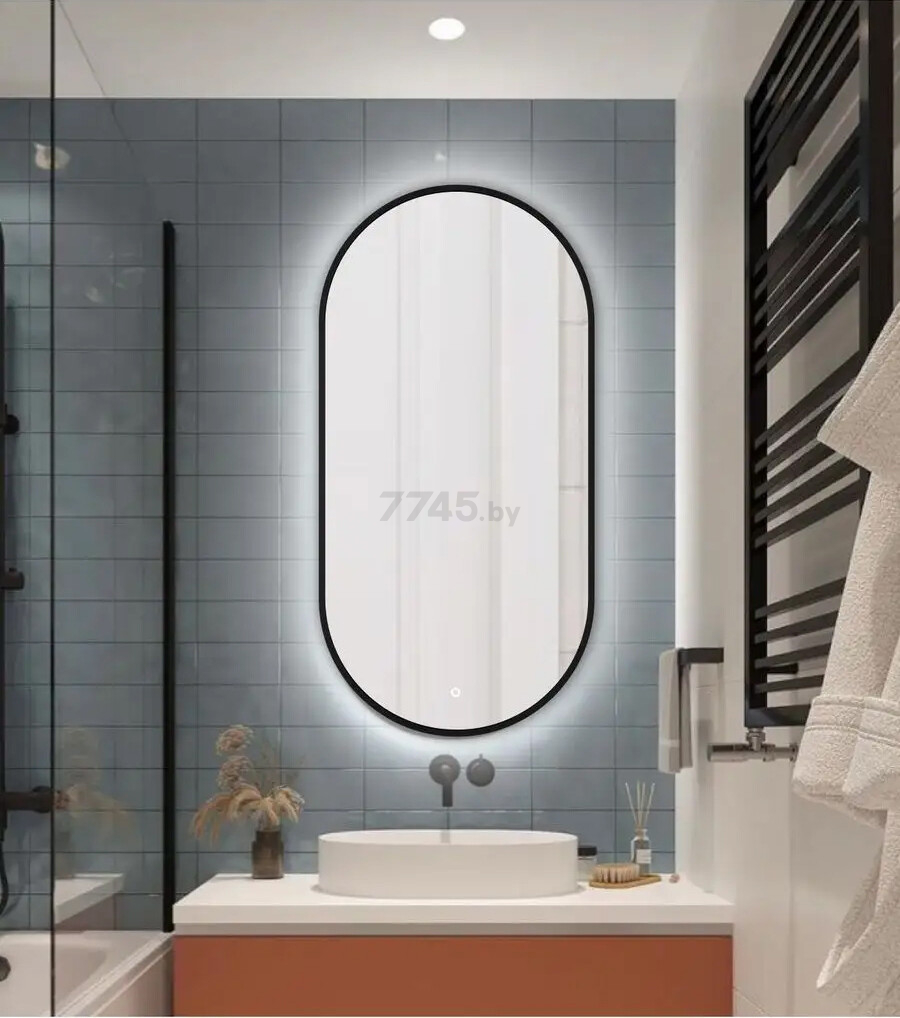 Зеркало для ванной с подсветкой EMZE UV LED 500х1000 LED.UV.50.100.CHE - Фото 11