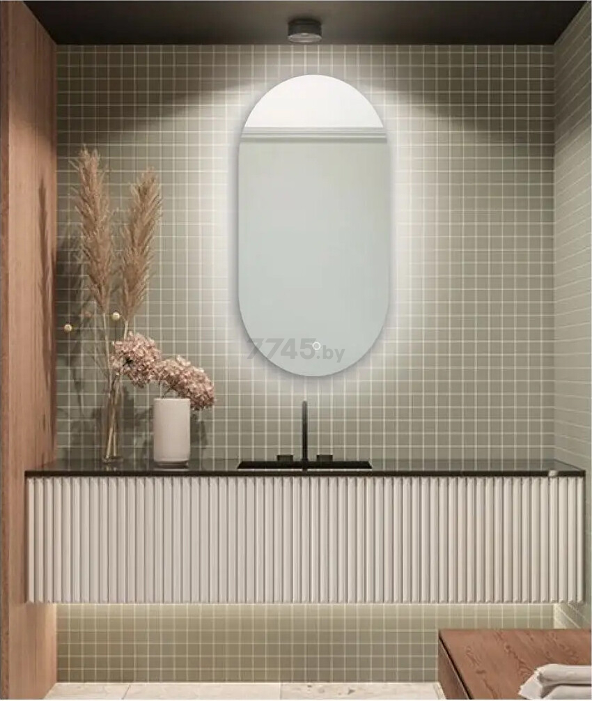 Зеркало для ванной с подсветкой EMZE LED Oval 500х1000 (LED.50.100.AF.4K) - Фото 10