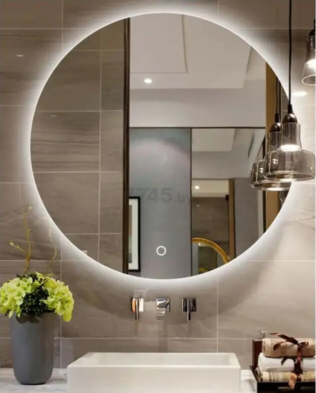Зеркало для ванной с подсветкой EMZE LED D900 (LED.90.90.4К) - Фото 5