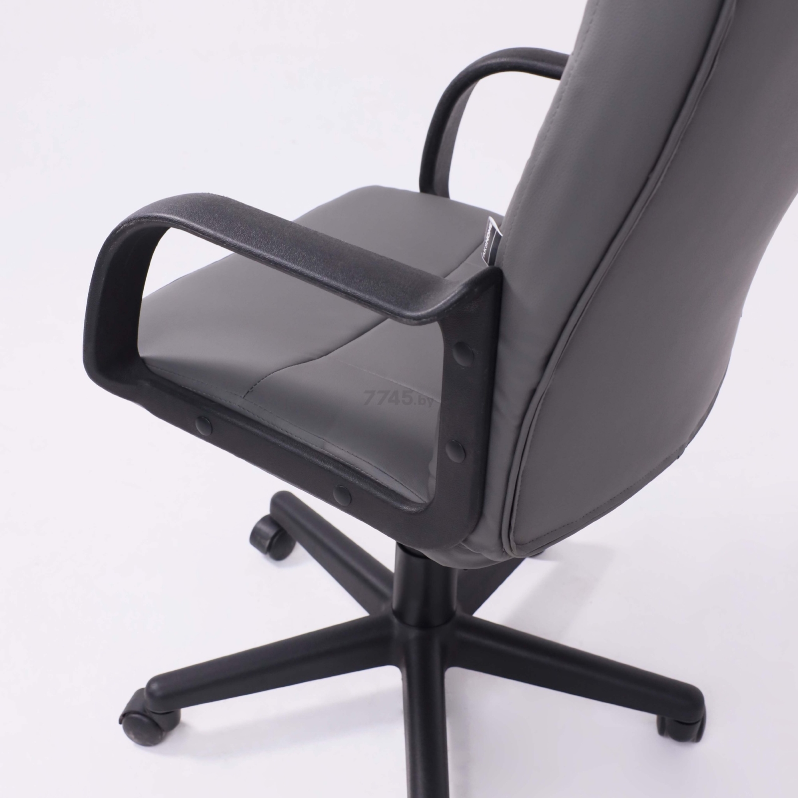 Кресло компьютерное AKSHOME Leonidas искусственная кожа темно-серый (103517) - Фото 12