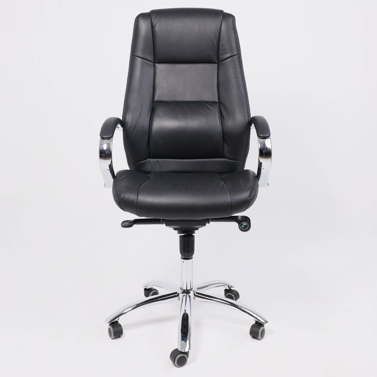 Кресло компьютерное AKSHOME Crocus натуральная кожа черный (104293) - Фото 2
