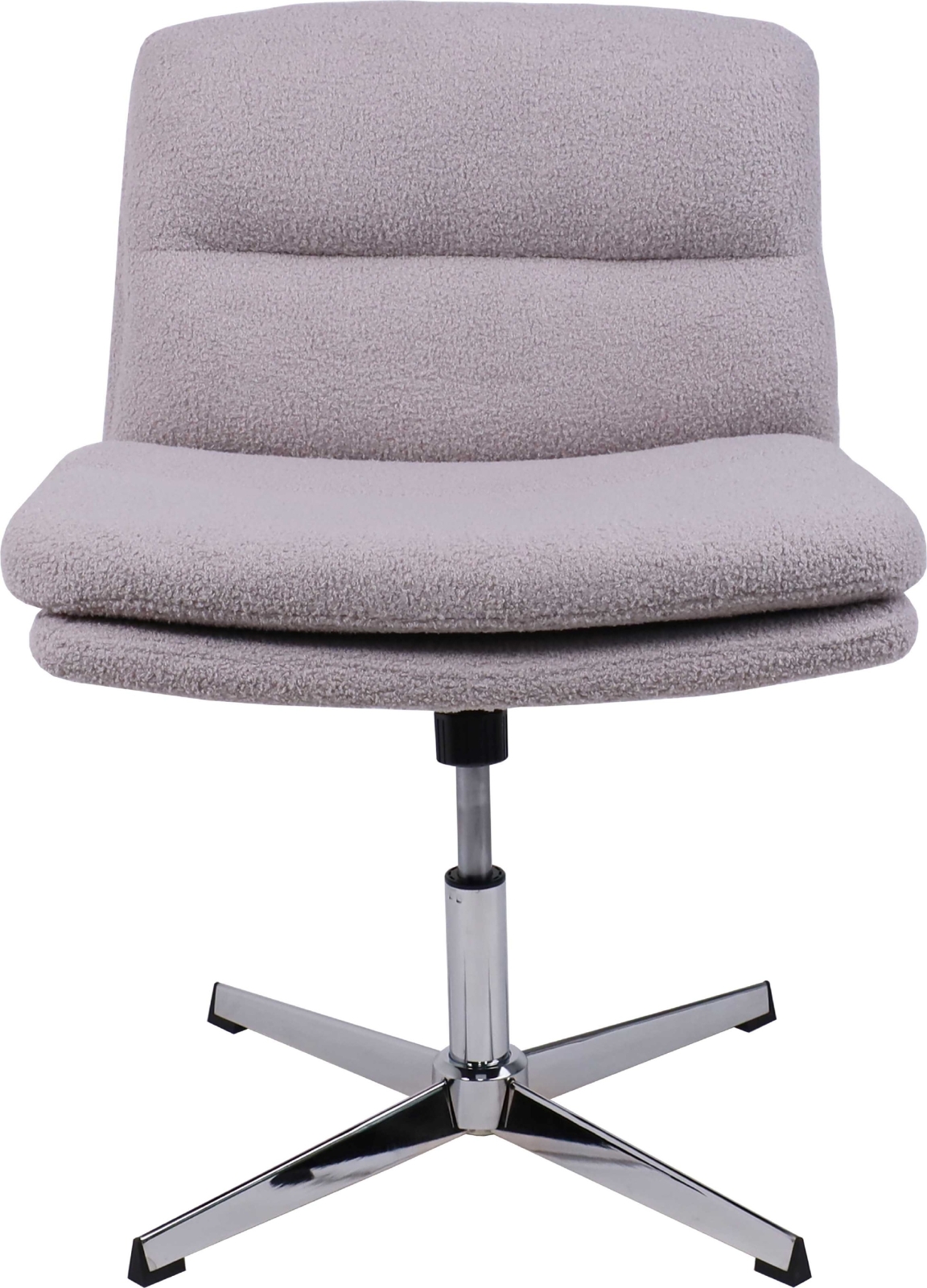 Кресло компьютерное AKSHOME Andre светло-серый букле CM2023-8/хром (105414) - Фото 3
