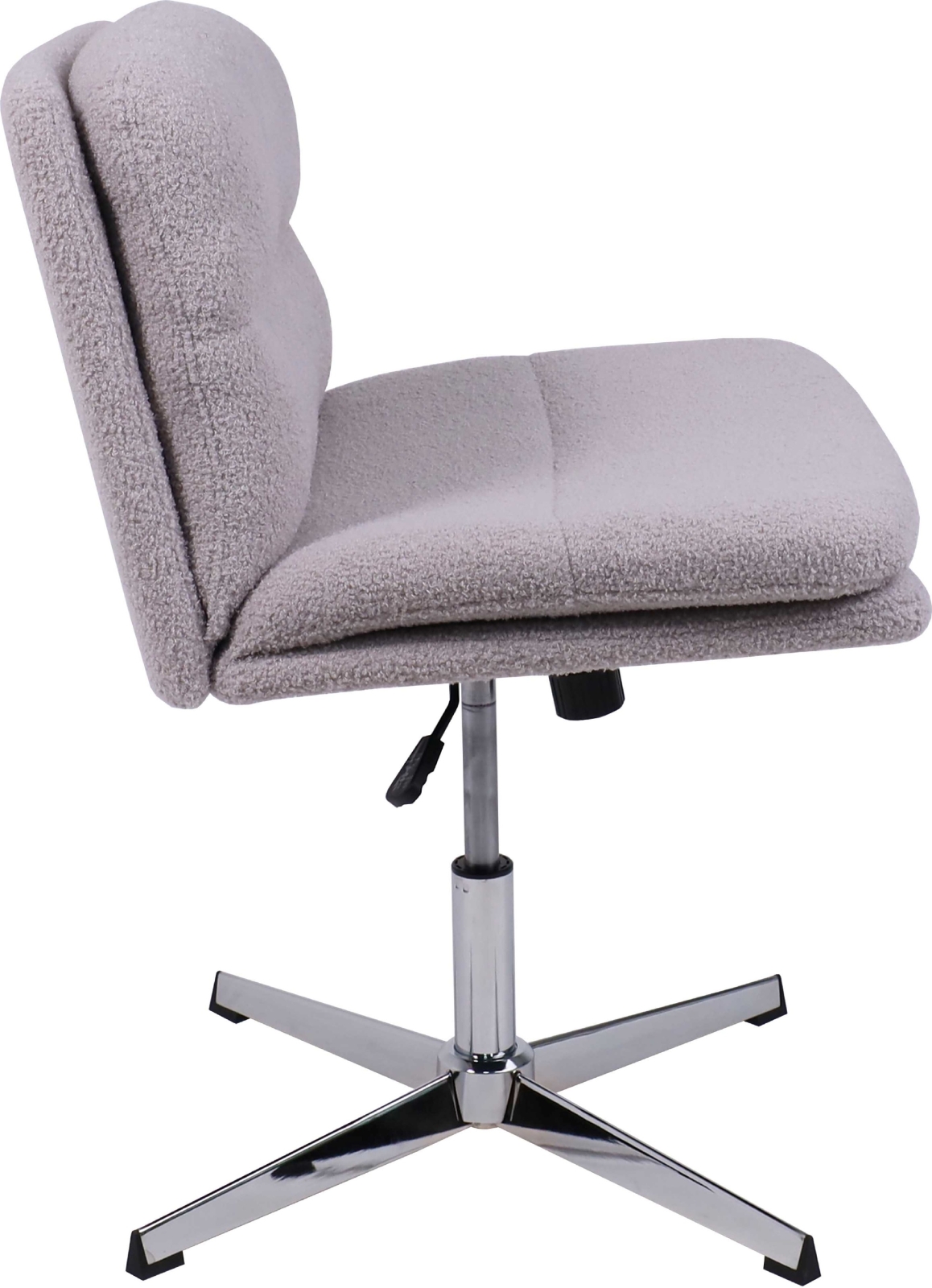 Кресло компьютерное AKSHOME Andre светло-серый букле CM2023-8/хром (105414) - Фото 4