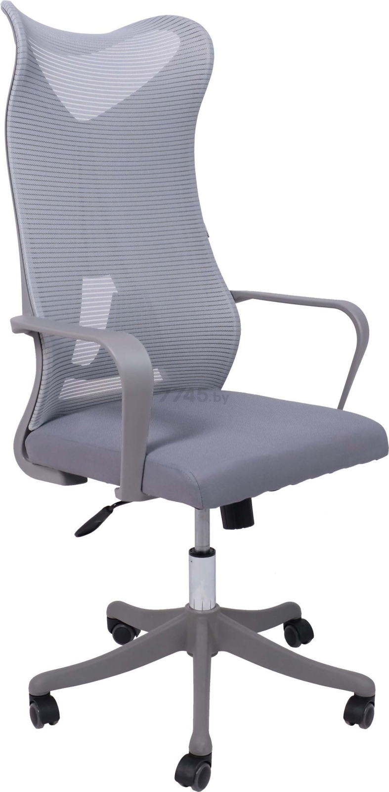 Кресло компьютерное AKSHOME Abraham ткань/сетка серый (103086)