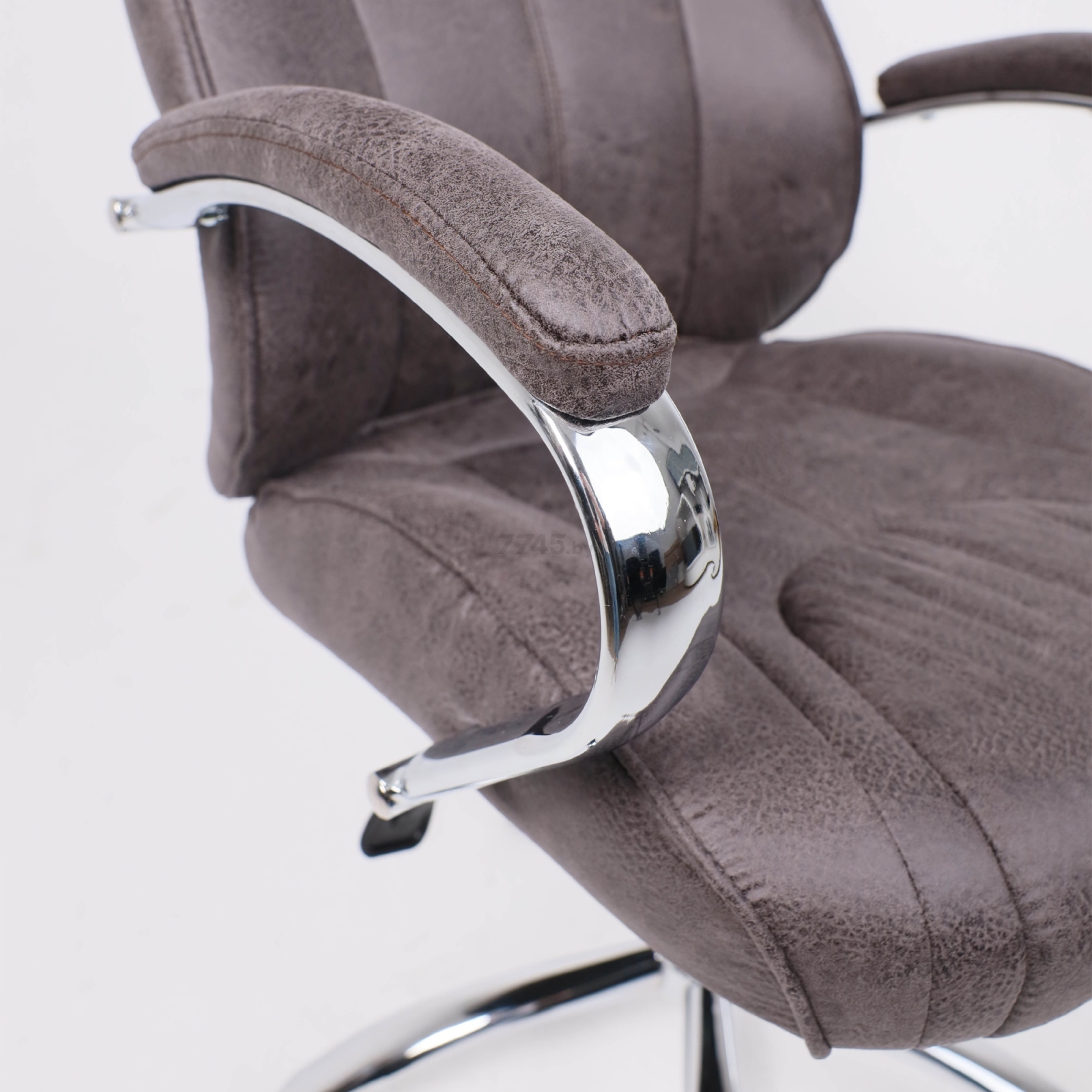 Кресло компьютерное AKSHOME Legran ткань коричневый (104295) - Фото 6