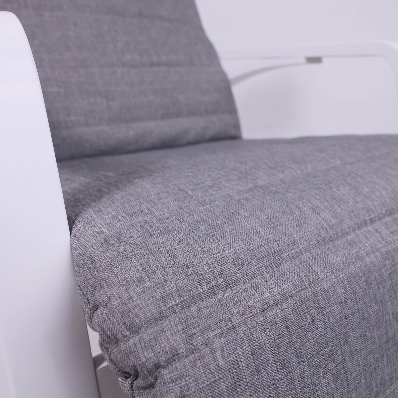 Кресло-качалка AKSHOME Smart ткань серый/белый (104984) - Фото 8