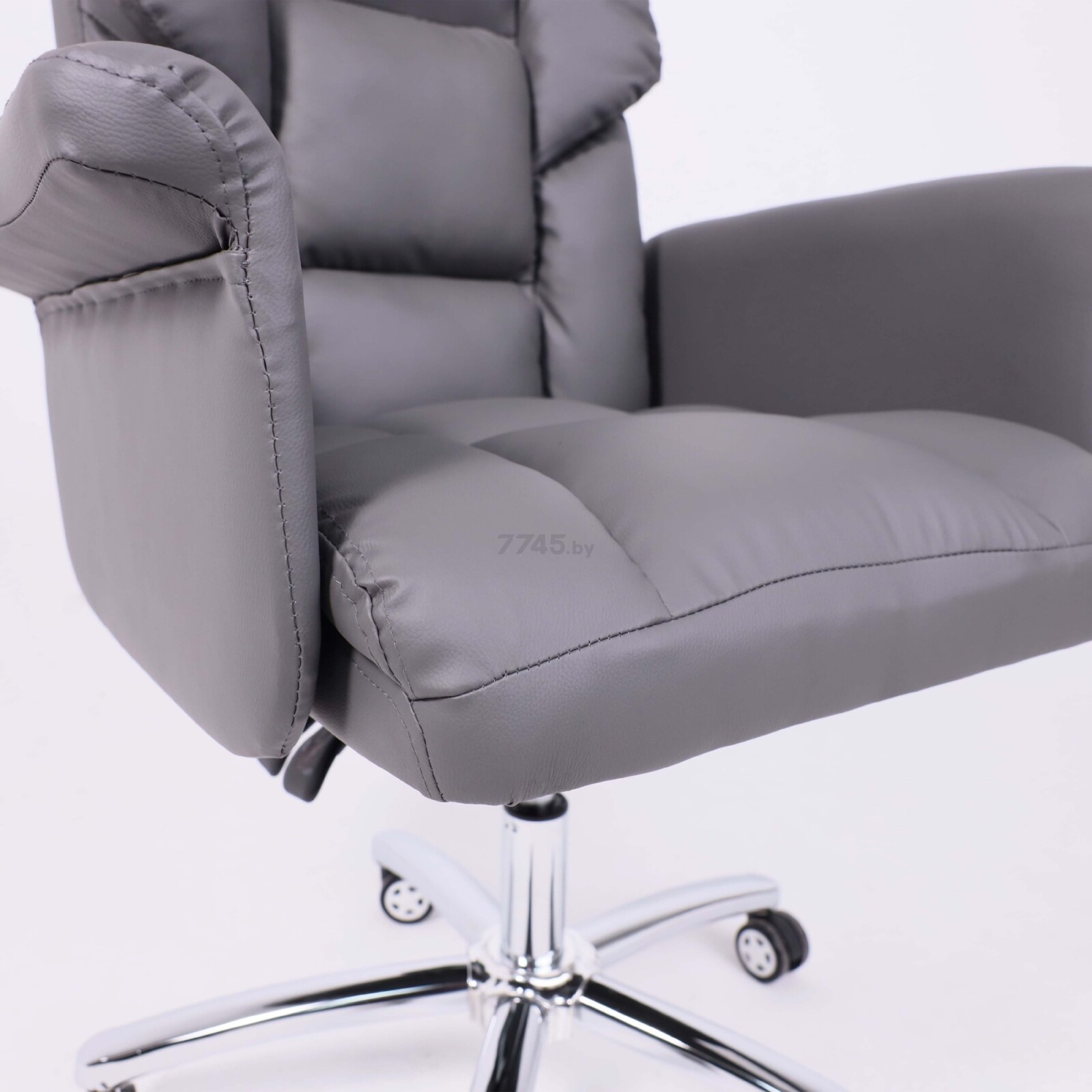 Кресло компьютерное AKSHOME Homer Eco темно-серый (103091) - Фото 7