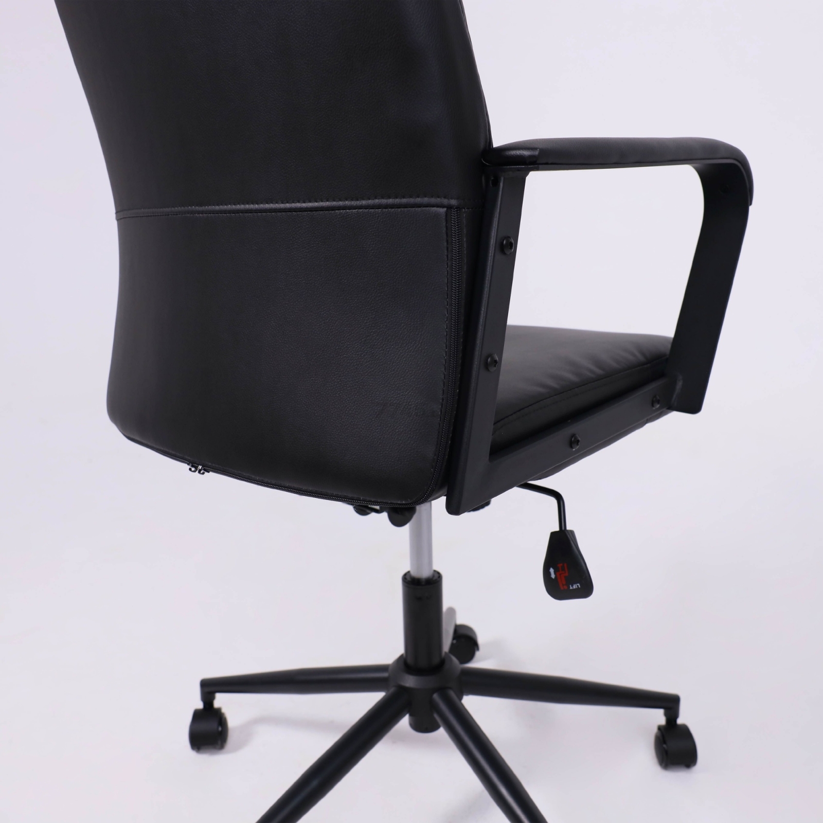 Кресло компьютерное AKSHOME Edison кожзам черный (104695) - Фото 11