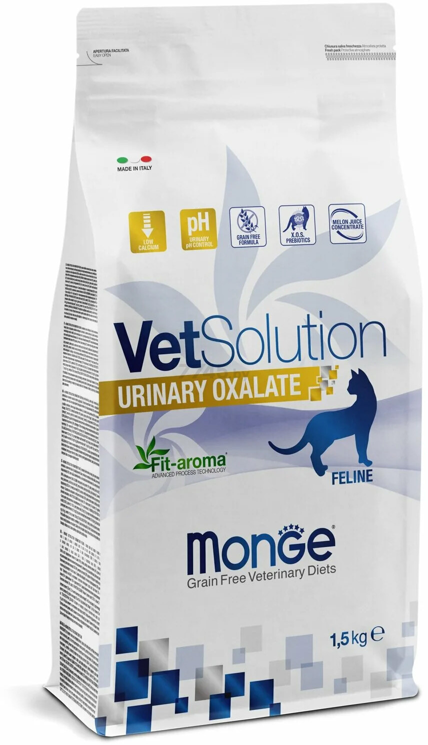 Сухой корм для кошек MONGE Vet Urinary Oxalate 1,5 кг (70081610)