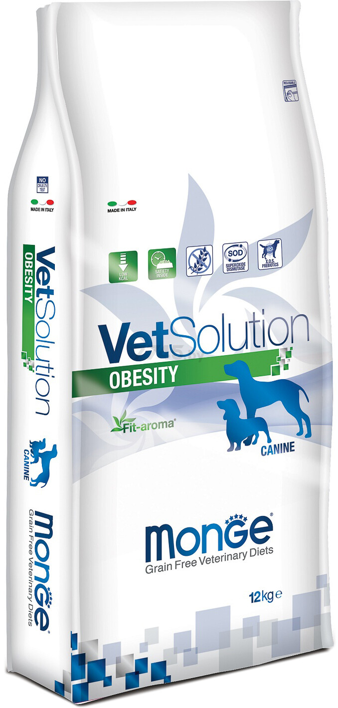 Сухой корм для собак MONGE VetSolution Obesity 12 кг (70081245)