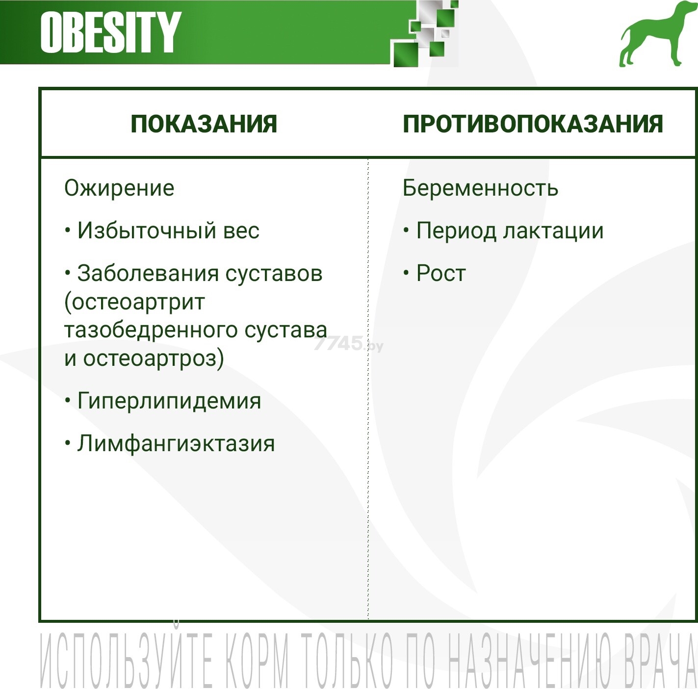 Сухой корм для собак MONGE VetSolution Obesity 12 кг (70081245) - Фото 3