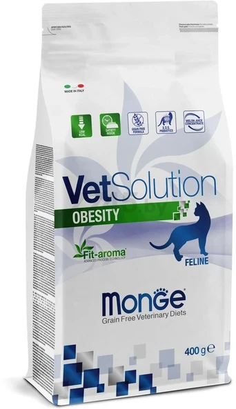 Сухой корм для кошек MONGE VetSolution Cat Obesity при избыточном весе 0,4 кг (70081702)