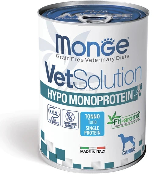 Влажный корм для собак MONGE VetSolution Dog Hypo Monoprotein тунец 400 г (70082037)