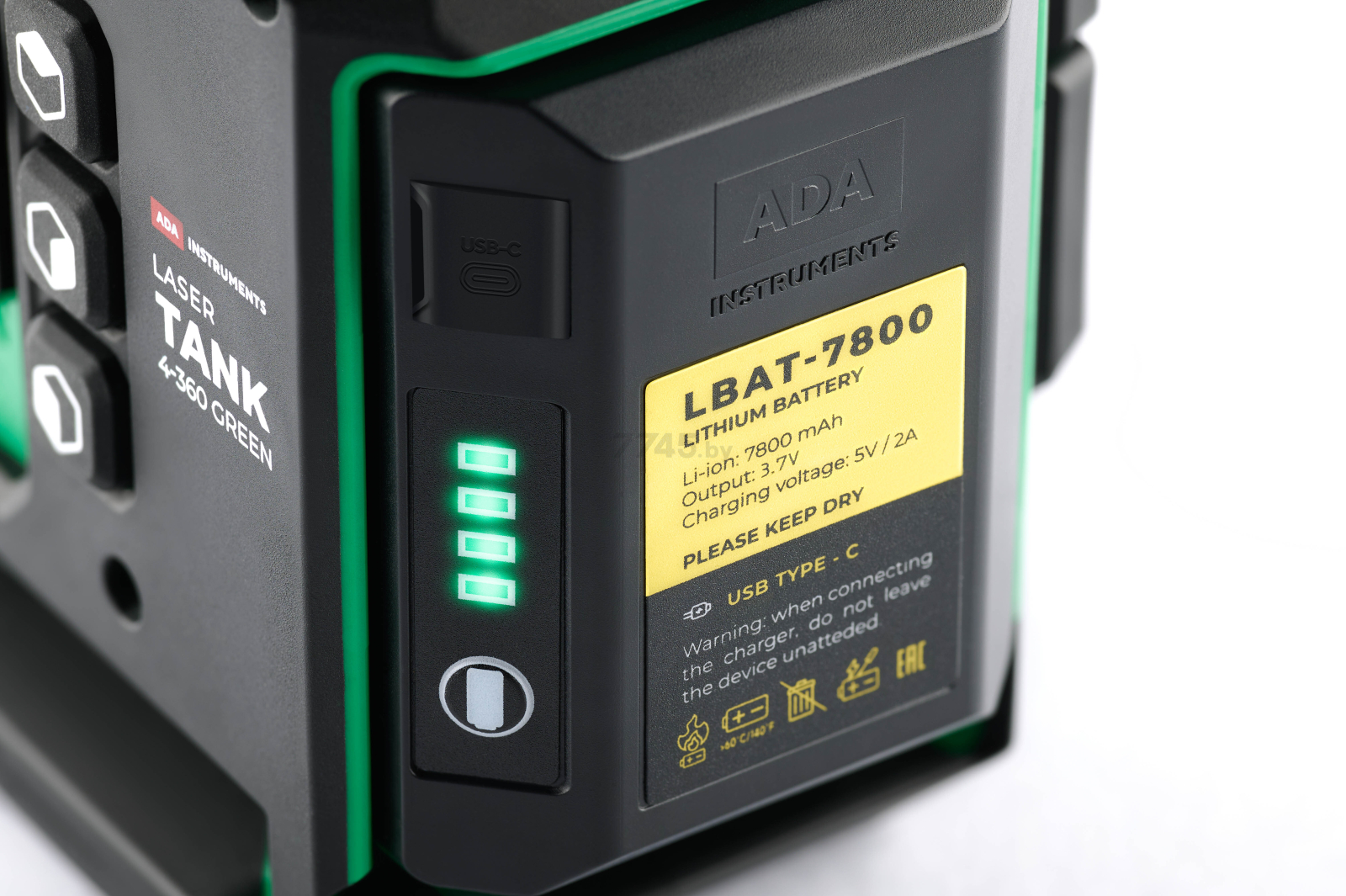 Уровень лазерный ADA INSTRUMENTS LaserTANK 4-360 Green Basic Edition (A00631) - Фото 9