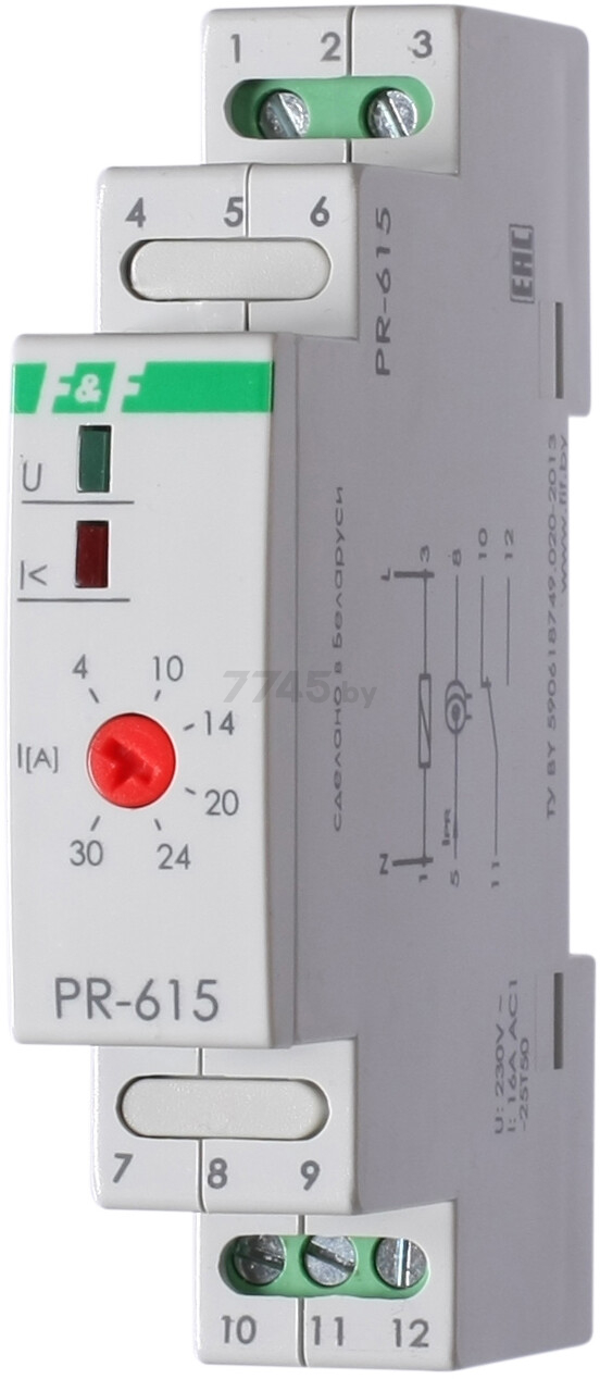 Реле тока ЕВРОАВТОМАТИКА PR-615 (EA03.003.006)