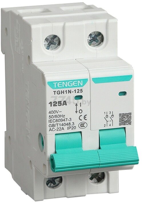 Выключатель нагрузки TENGEN TGH1N-125 2P 20A (TEN340010)