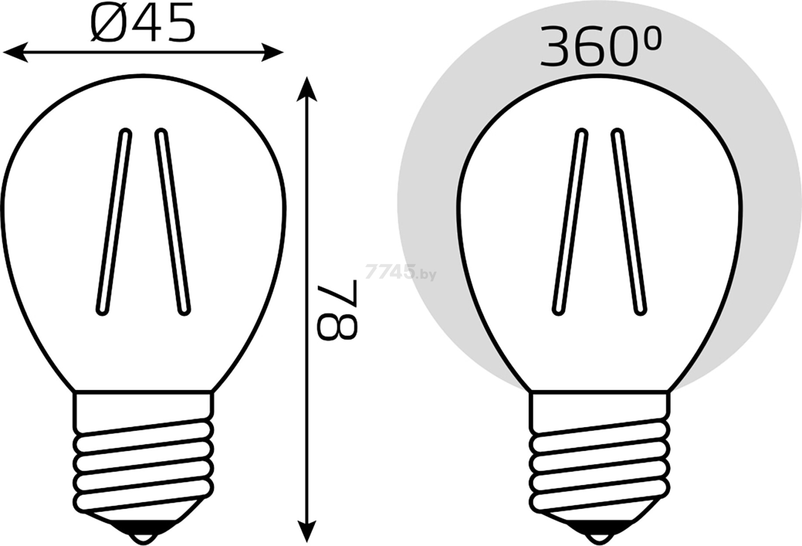 Лампа светодиодная филаментная Е27 GAUSS 13 Вт 2700К (105802113) - Фото 6