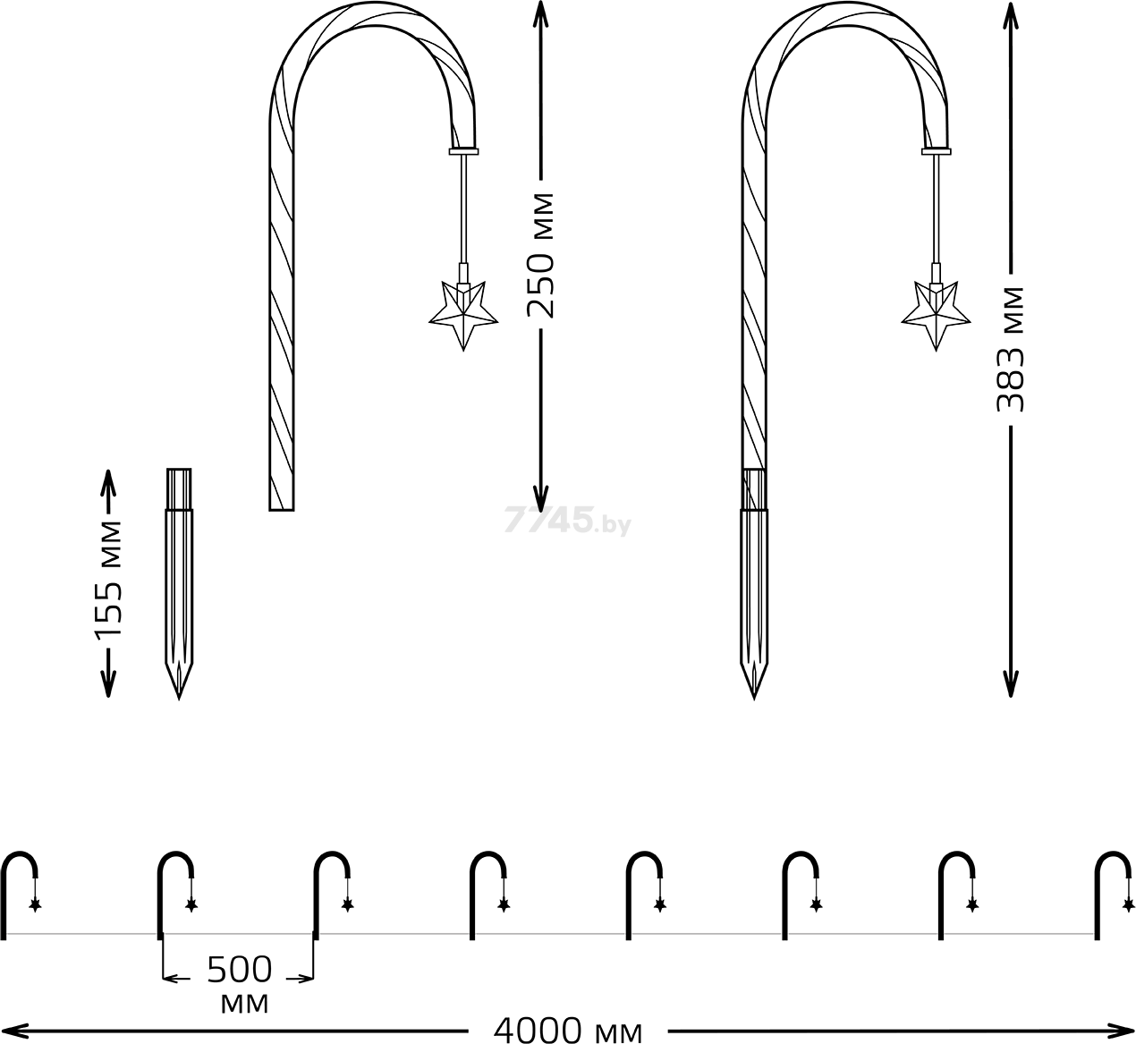 Светильник уличный светодиодный Gauss Holiday мультицвет (HL011) - Фото 7