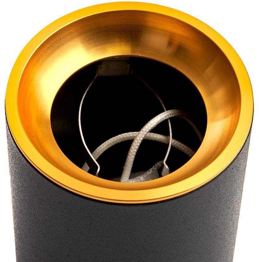 Светильник точечный накладной FERON ML175 MR16 черный, золото (32633) - Фото 2