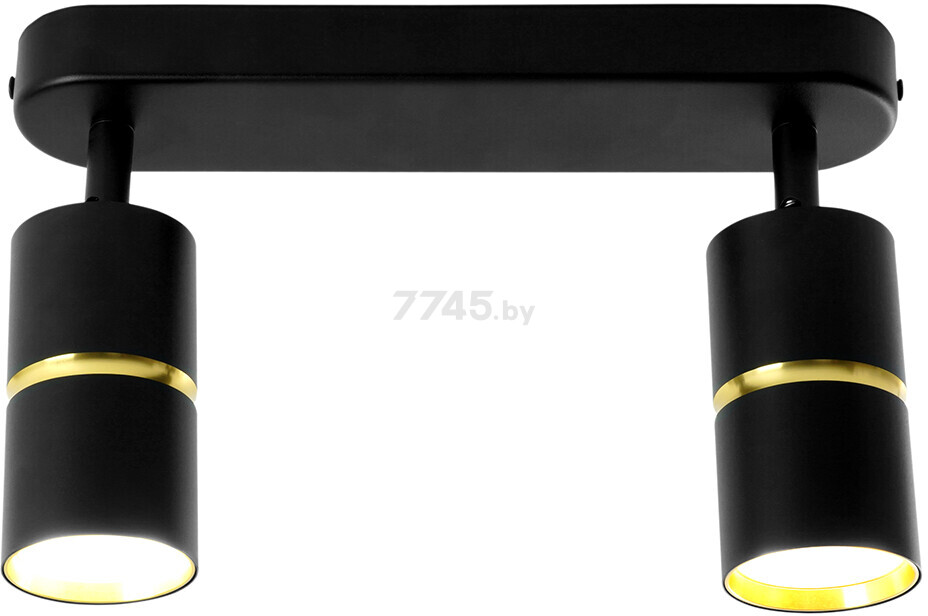 Светильник накладной поворотный GU10 2х35 Вт FERON ML1862 Zen черный, золото (48643) - Фото 3