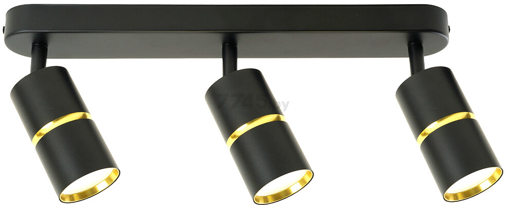 Светильник накладной поворотный GU10 3х35 Вт FERON ML1863 Zen черный, золото (48645) - Фото 2