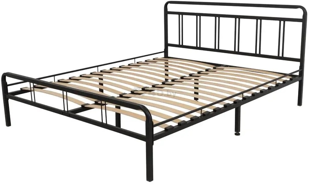 Кровать двуспальная ASKONA Avinon 160х200 см черный шагрень