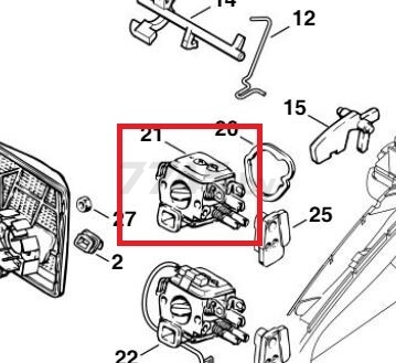Карбюратор для бензопилы ECO CSP-267 (PJ36014)