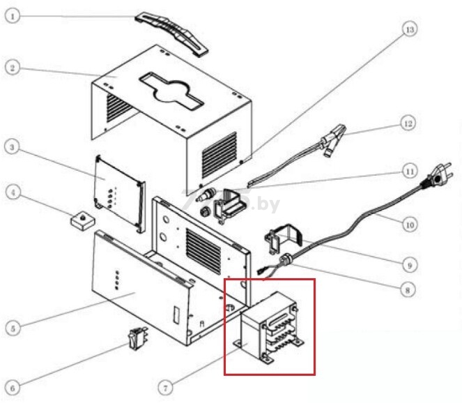 Трансформатор для зарядного устройства SOLARIS CH 6А BC6A (S4010065) - Фото 2