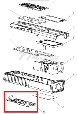 Крышка батареек для дальномера лазерного WORTEX LR 4005/6005 (LDE8.080.068)