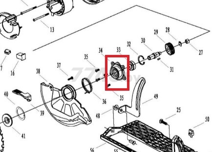 Крышка редуктора для пилы циркулярной WORTEX CS 1965 L (09-190-34)