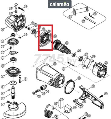 Крышка редуктора для шлифмашины угловой BULL WS 1201 (LB12507B-24)