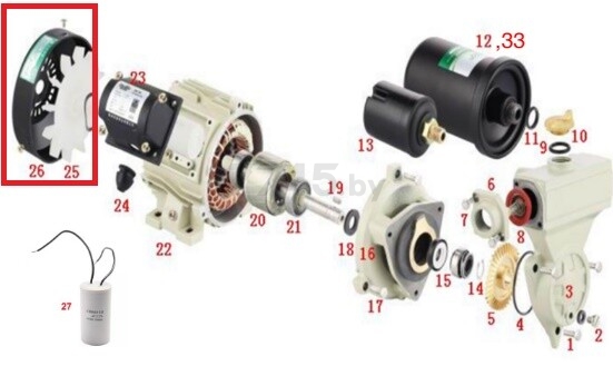 Крышка крыльчатки для насосной станции AV ENGINEERING ENERGY-II-2700 (PS550-24) - Фото 2