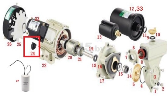 Крышка крыльчатки для насосной станции AV ENGINEERING ENERGY-2100 (GA108-24)