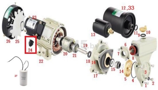 Крышка крыльчатки для насосной станции AV ENGINEERING ENERGY-1680 (GA106-24)